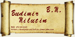 Budimir Milutin vizit kartica